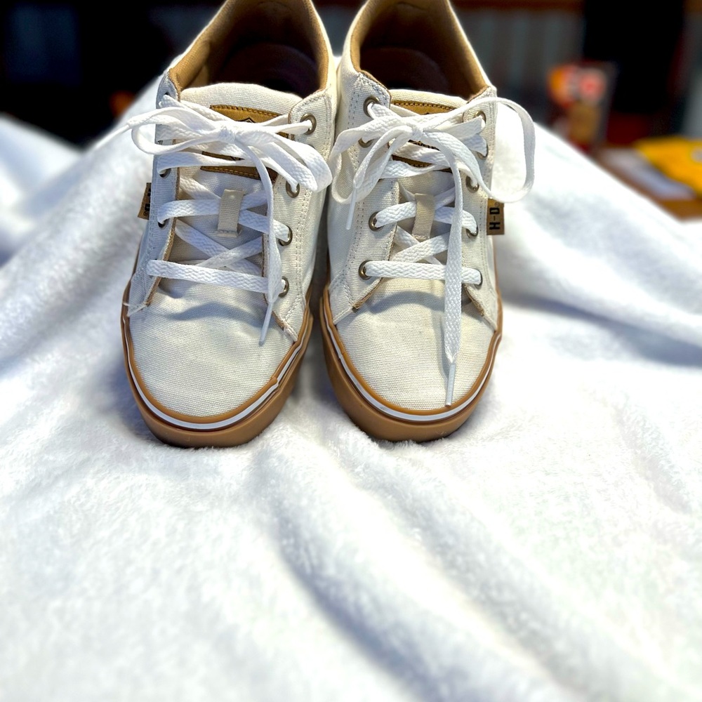 Woman’s Harley Davison’s canvas shoes